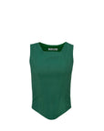 Ribbed Corset Set Top Green