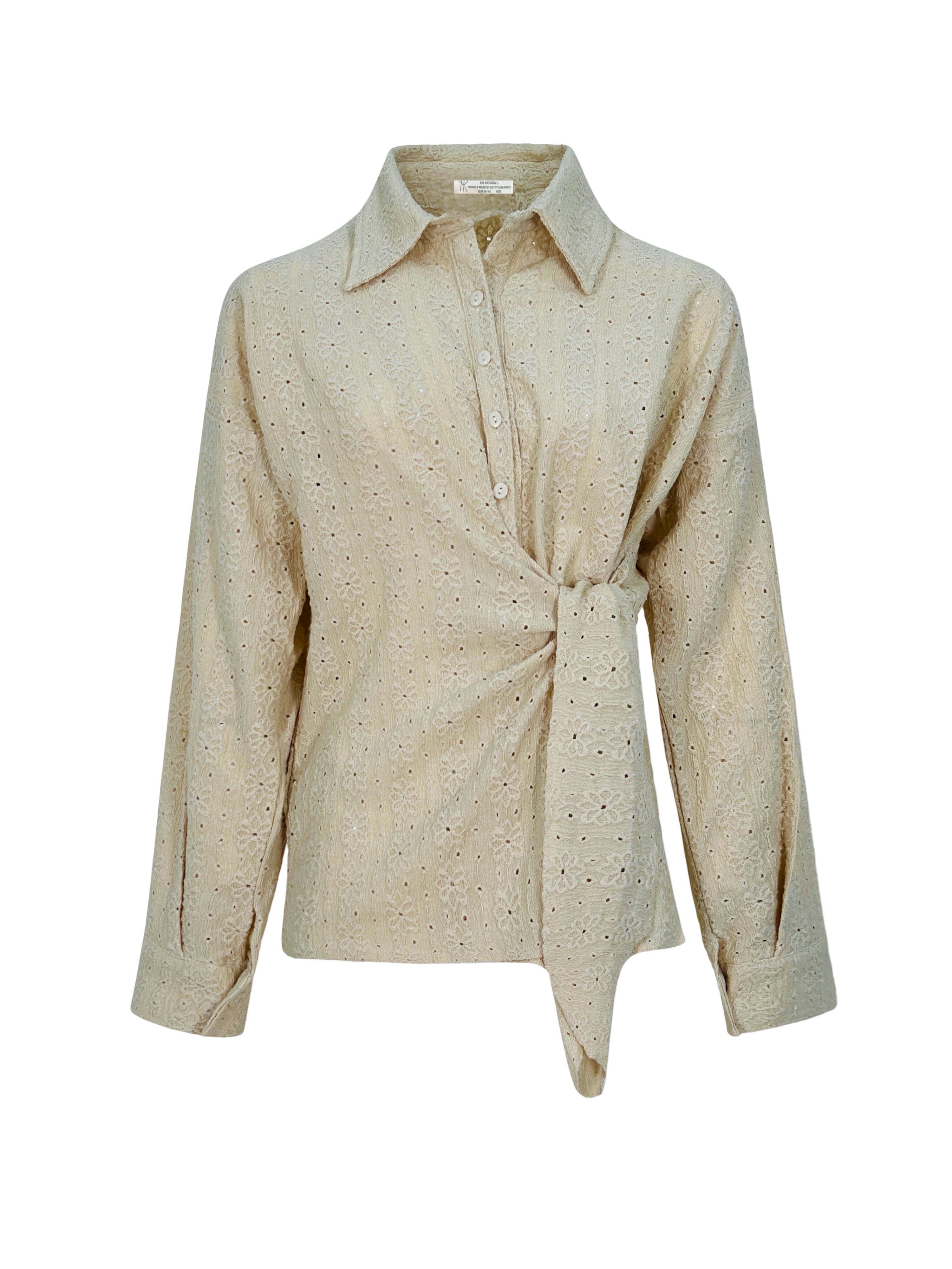 Wrap it Embroidered Set Shirt