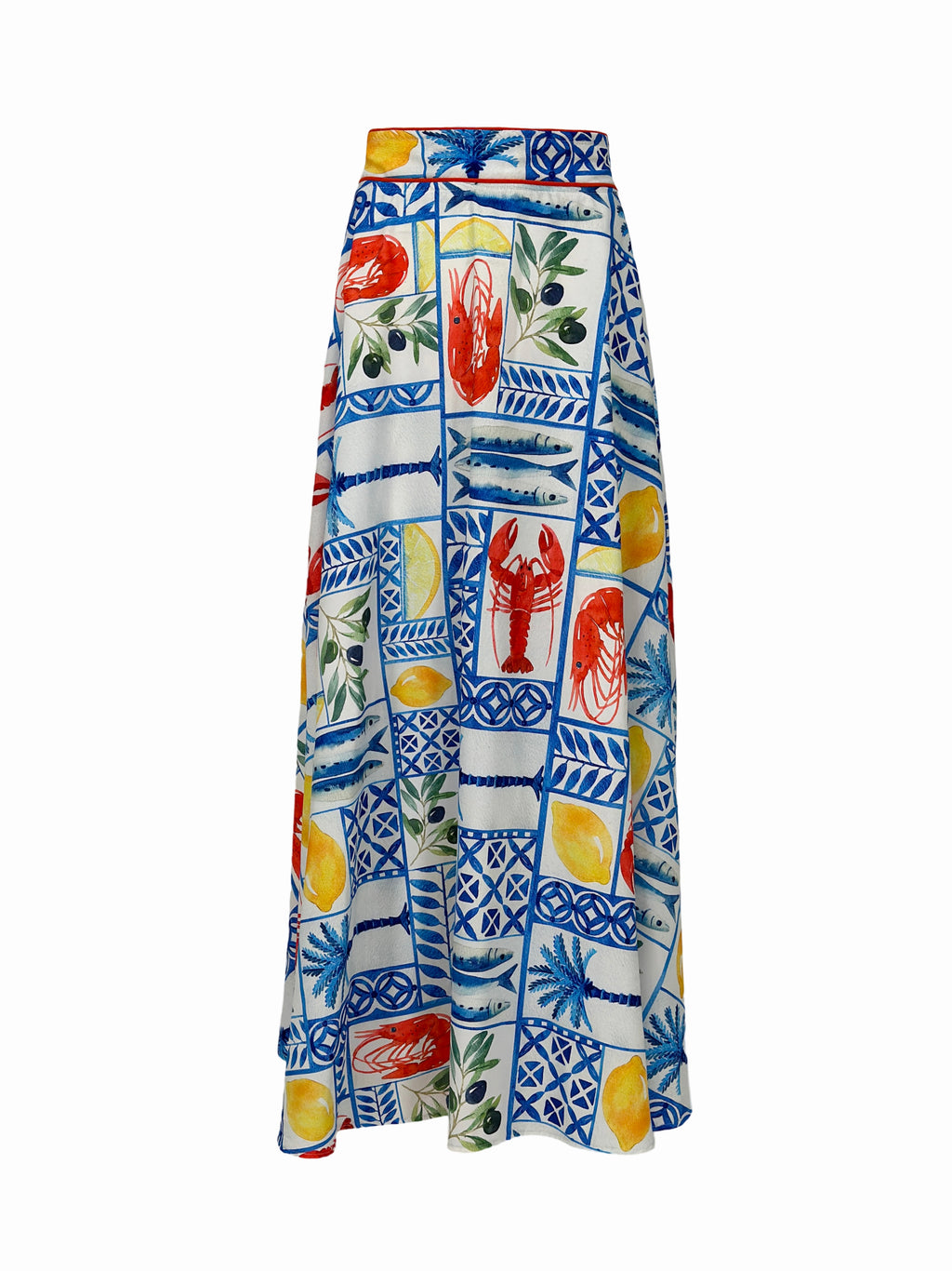 Mediterranean Summer Big Ruff Skirt