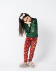 Wonderful Time Of The Year Kids Pjs Green