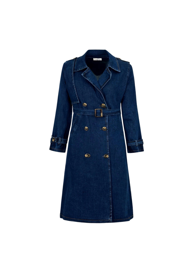 Denim Trench Coat Night Skies