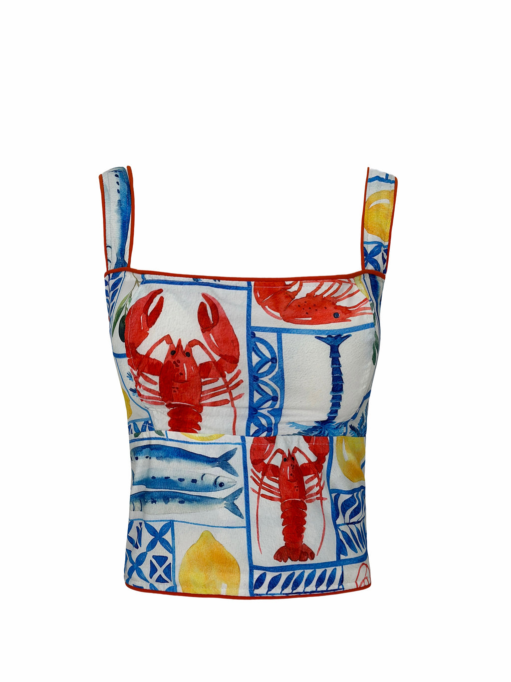 Mediterranean Summer Trimmed Corset