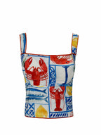 Mediterranean Summer Trimmed Corset