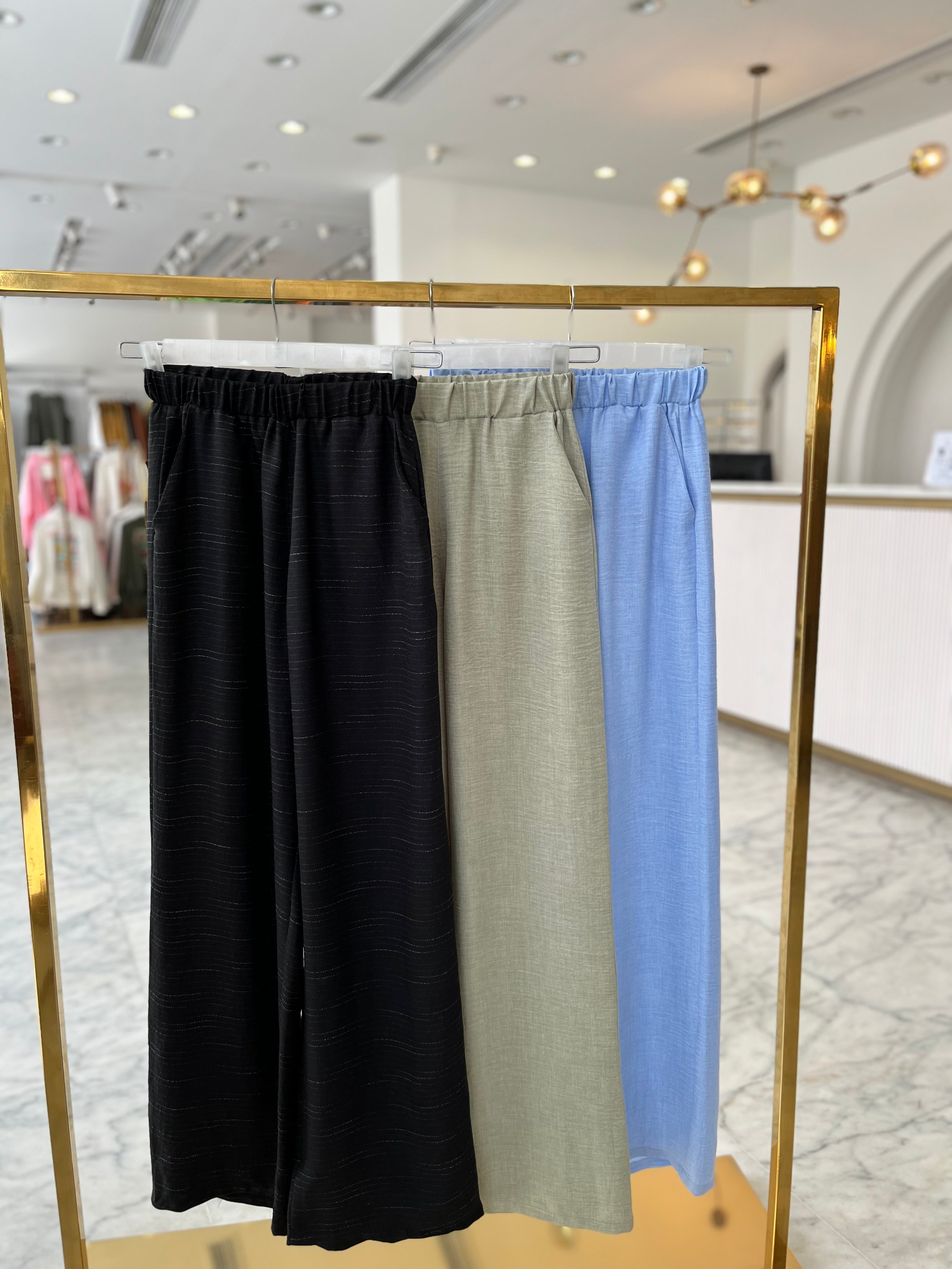 Criss cross lin Set Pants