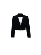Belted Cropped Blazer