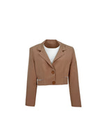 Belted Cropped Blazer