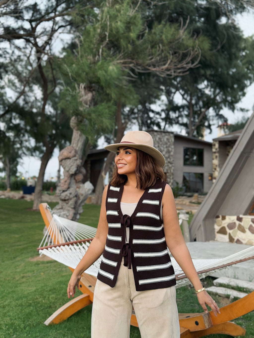 Stripped Ribbon Vest