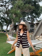 Stripped Ribbon Vest