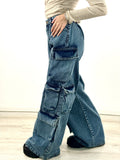 All Pockets Cargo Jeans Blue