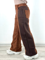 Two Tone Wide Pants Carmel