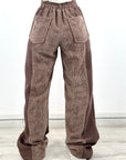 Two Tone Wide Pants Sand