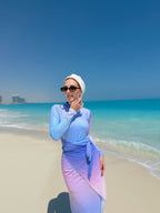 Pink Dawn Ruffled Cover up