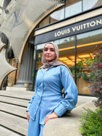 Shiny Denim Set Shirt