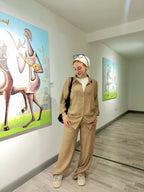 Soft Stripe Linen Set Pants