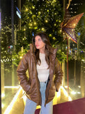 Leather Puffed Jacket