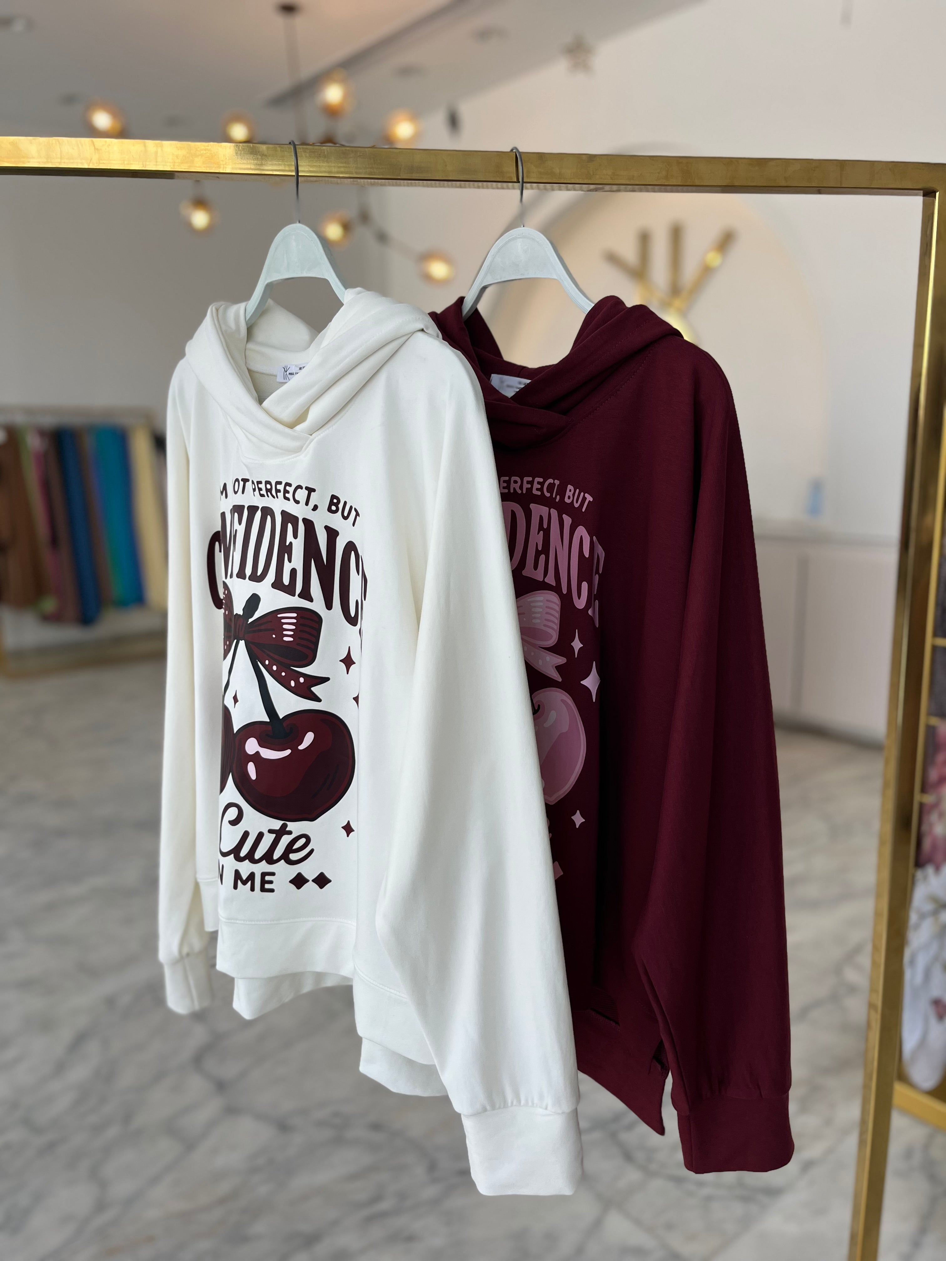 Confidence Looks Cute Sweatshirt