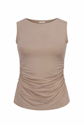 Double layer Snatched Sleeveless Basic