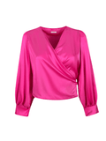 Cropped Wrap Silky Top