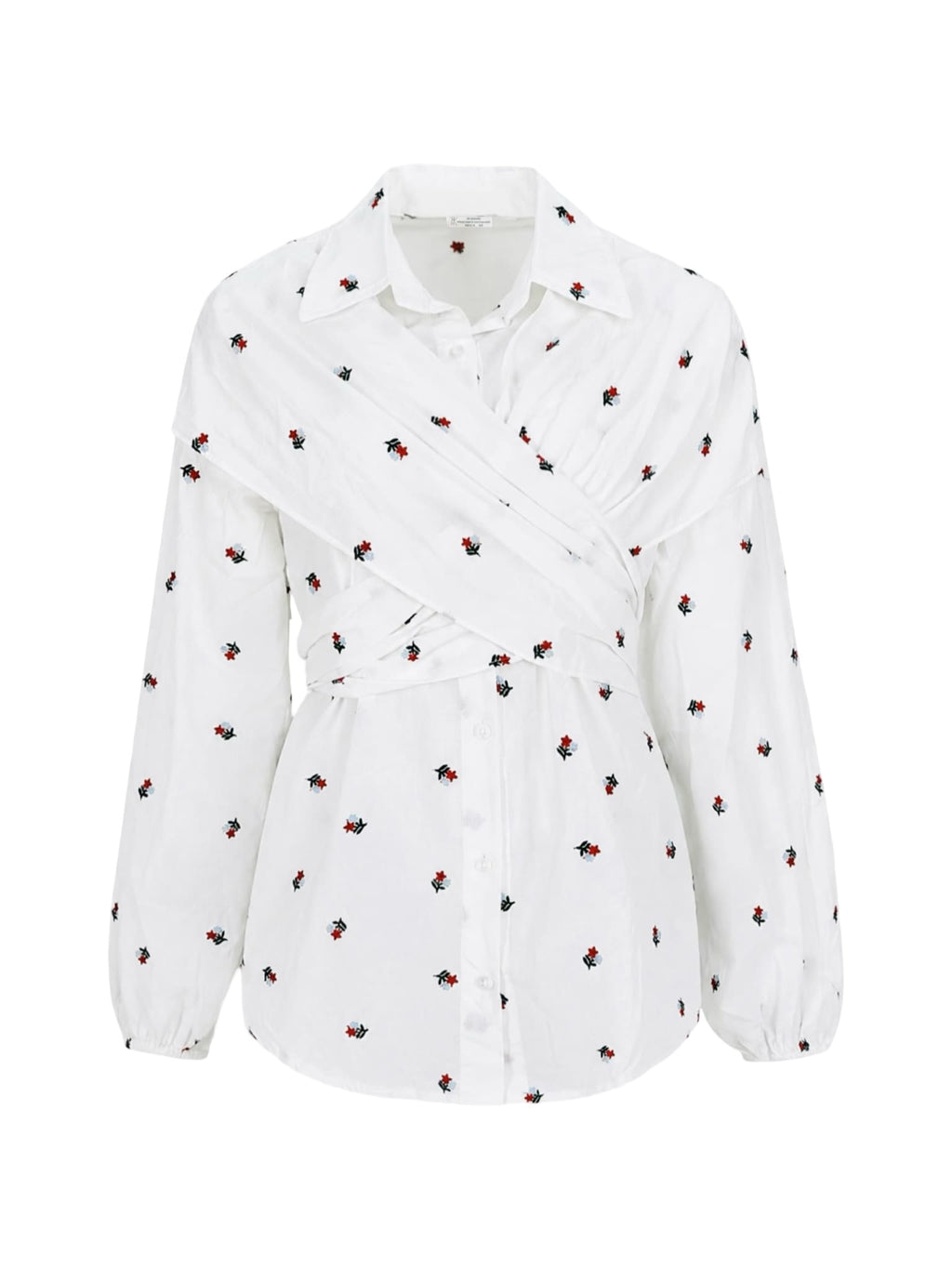 Embroidered Wrap it Shirt