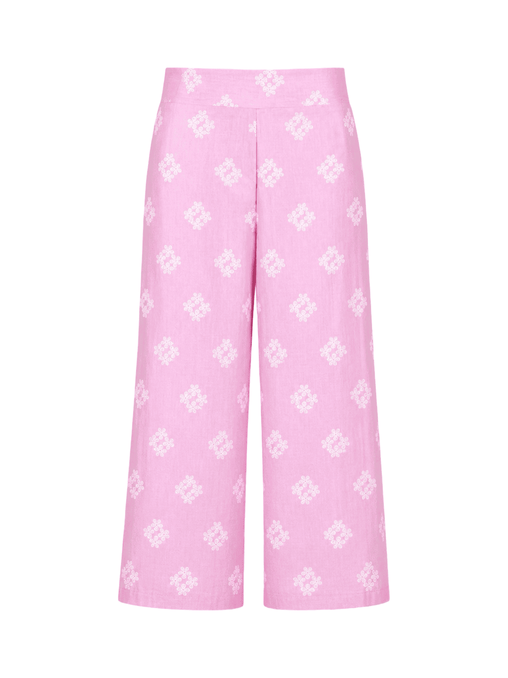 Cropped Lin Floral Pants