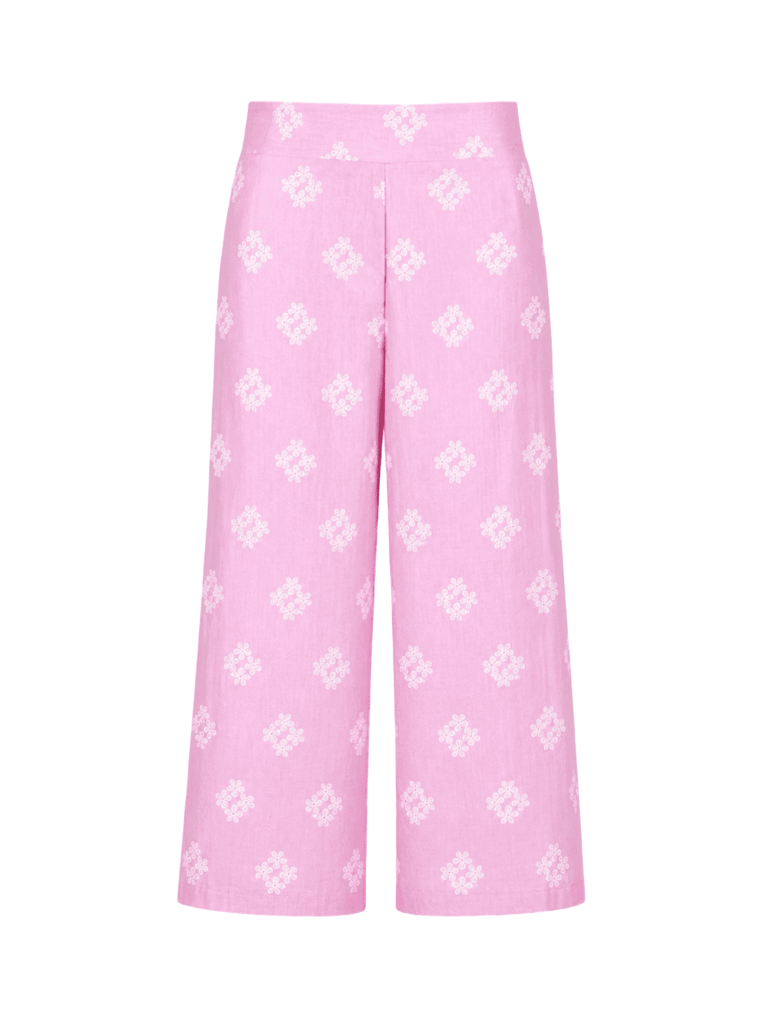 Cropped Lin Floral Pants