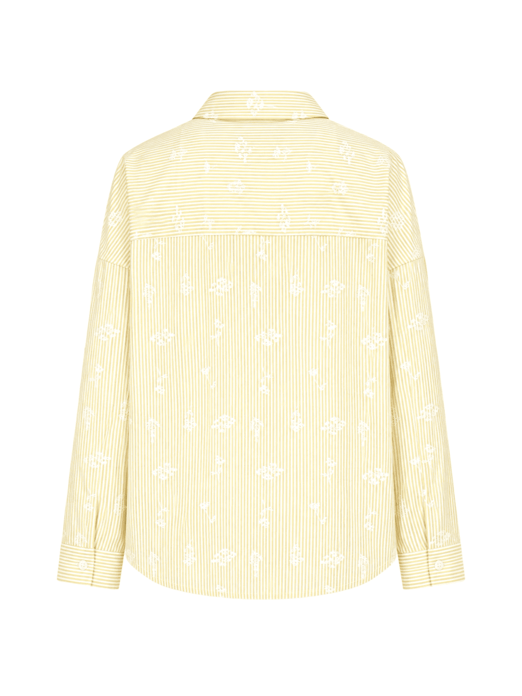 Stripes Floral Oversized Shirt