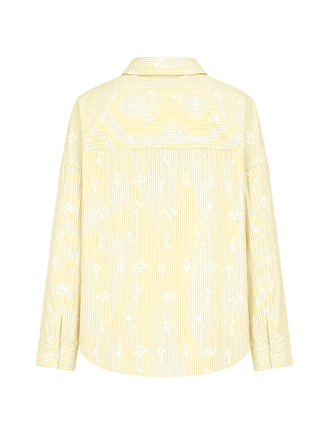Stripes Floral Oversized Shirt