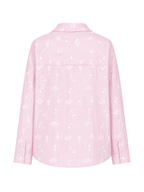 Stripes Floral Oversized Shirt