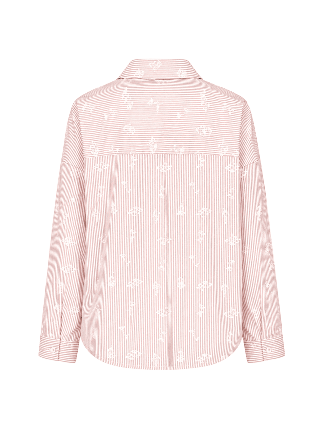 Stripes Floral Oversized Shirt