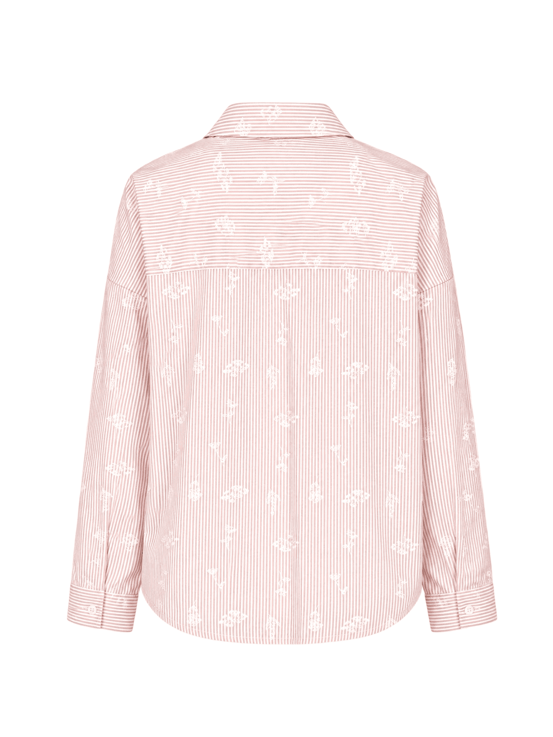 Stripes Floral Oversized Shirt