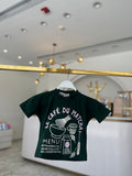 Le Cafe du Matcha Embroidered kids T-Shirt