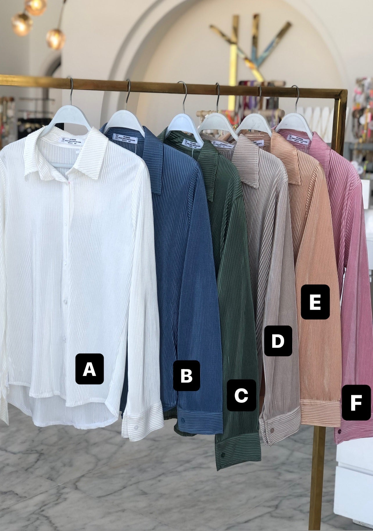 Plisse Set Shirt