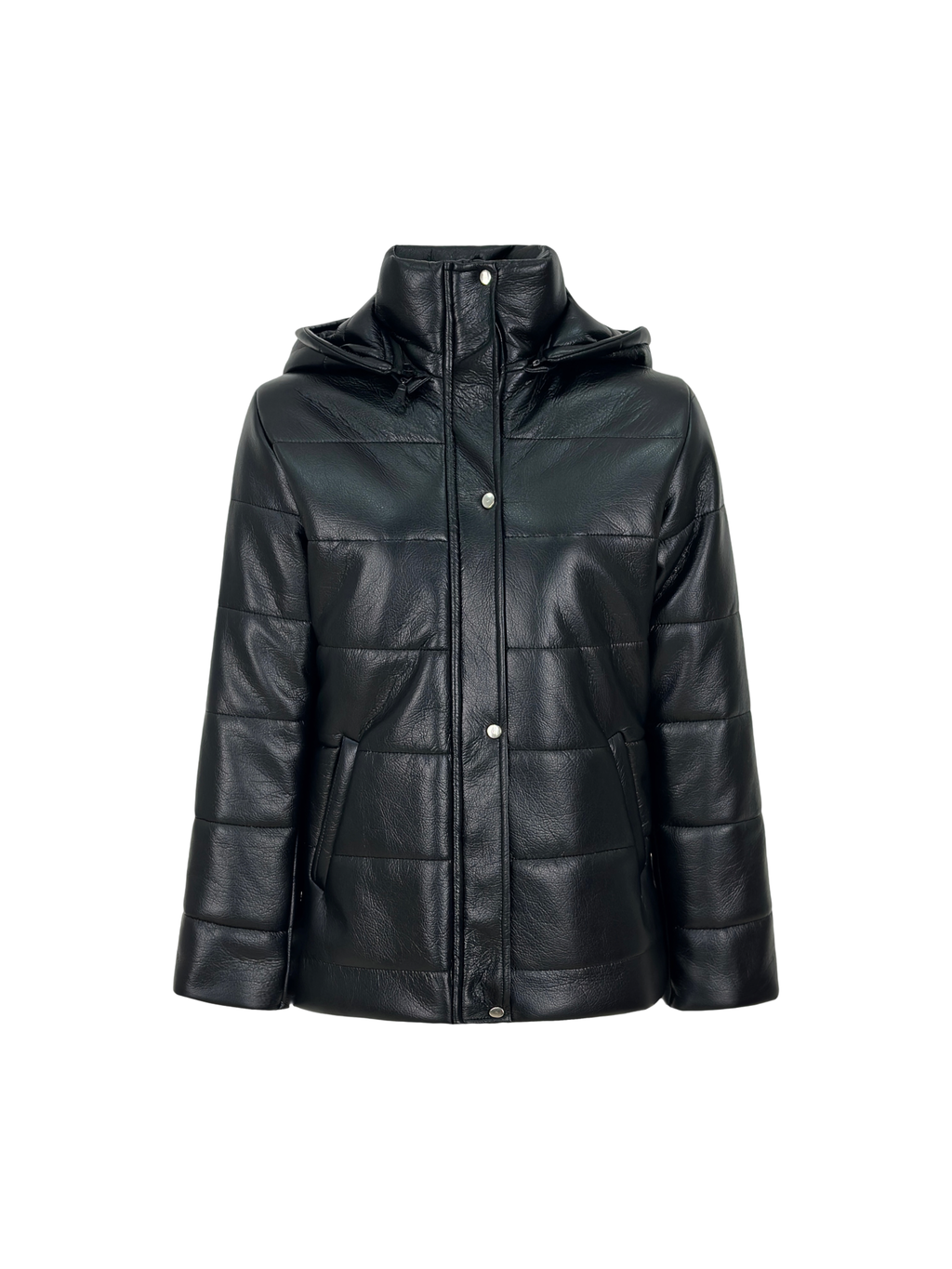 Leather Puffed Jacket