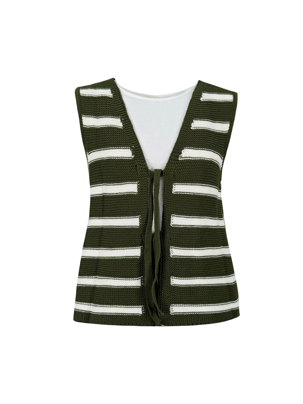Stripped Ribbon Vest