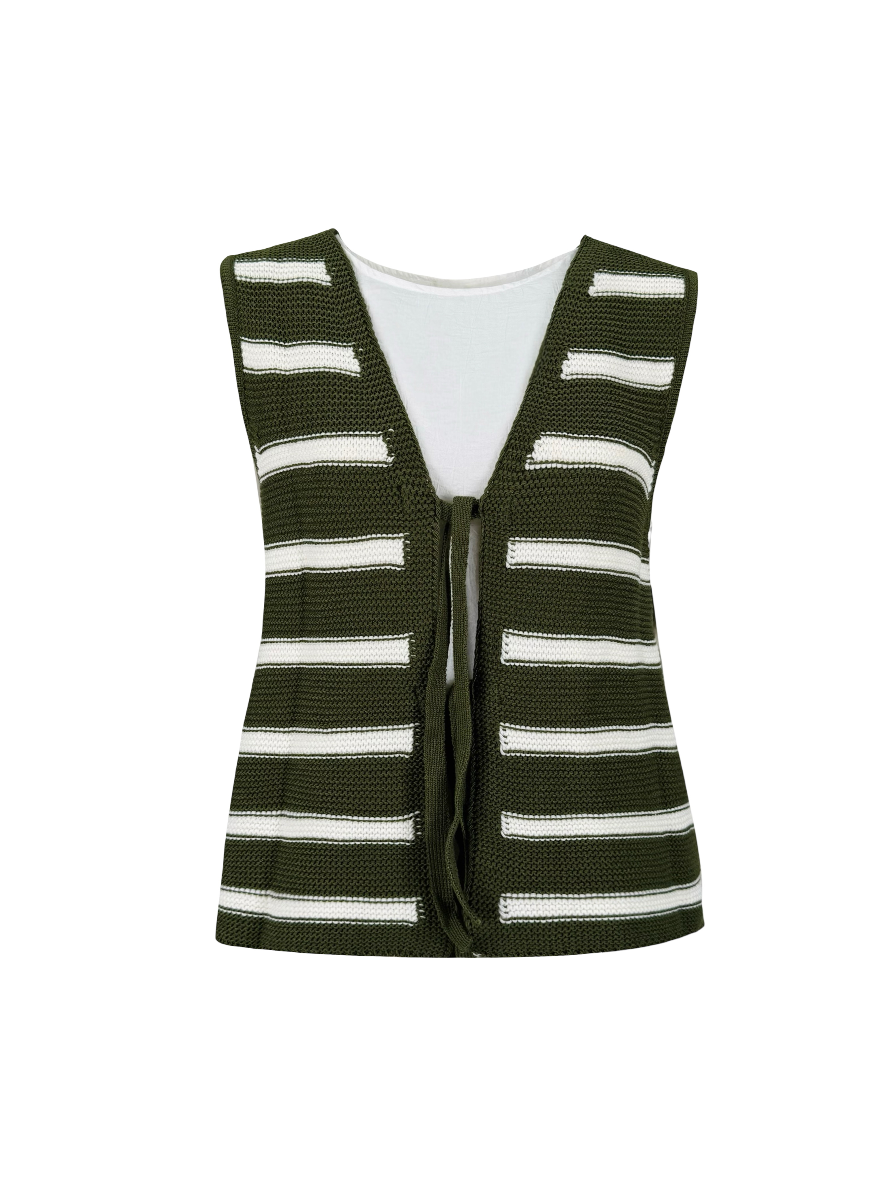 Stripped Ribbon Vest