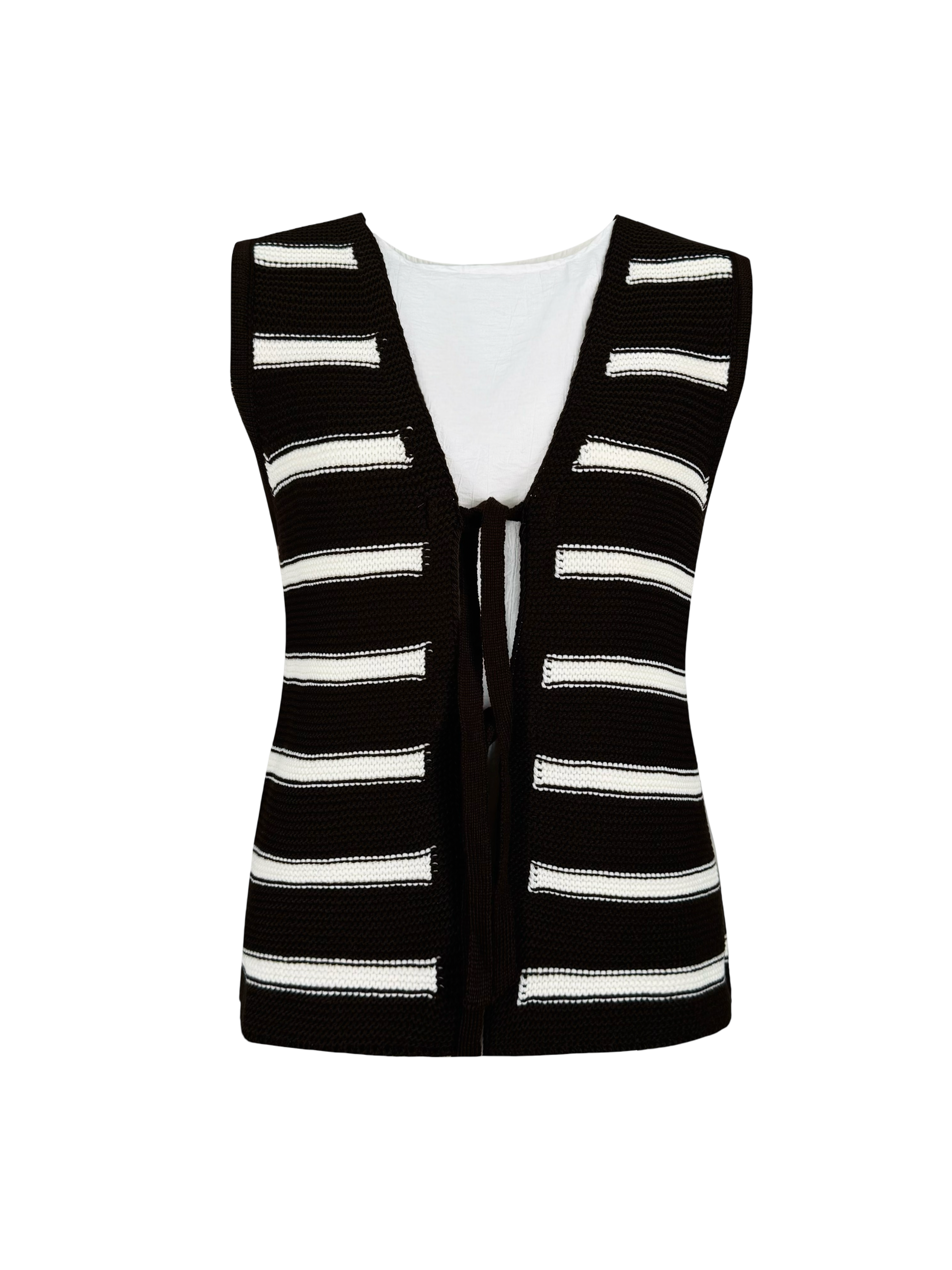Stripped Ribbon Vest