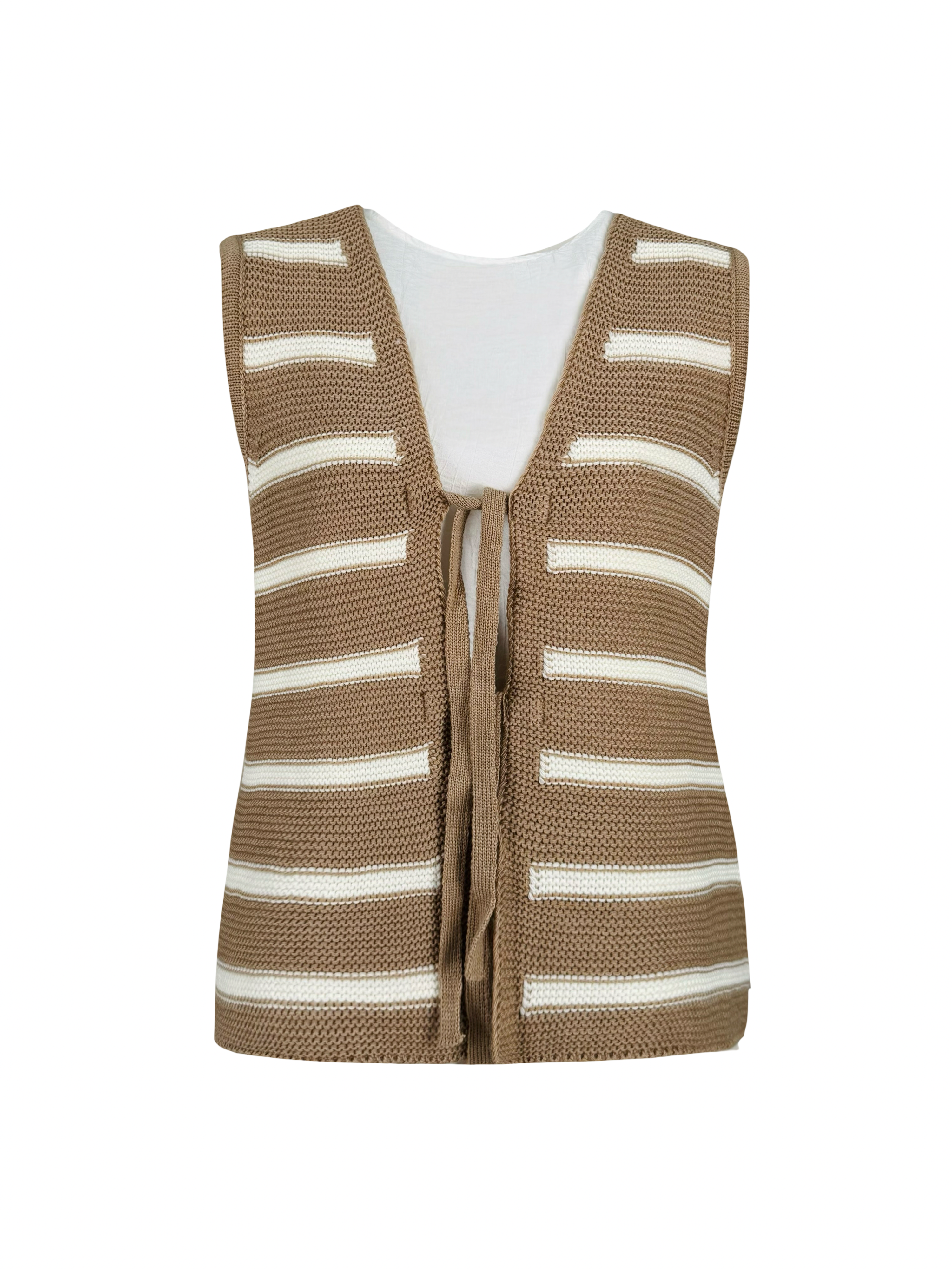 Stripped Ribbon Vest