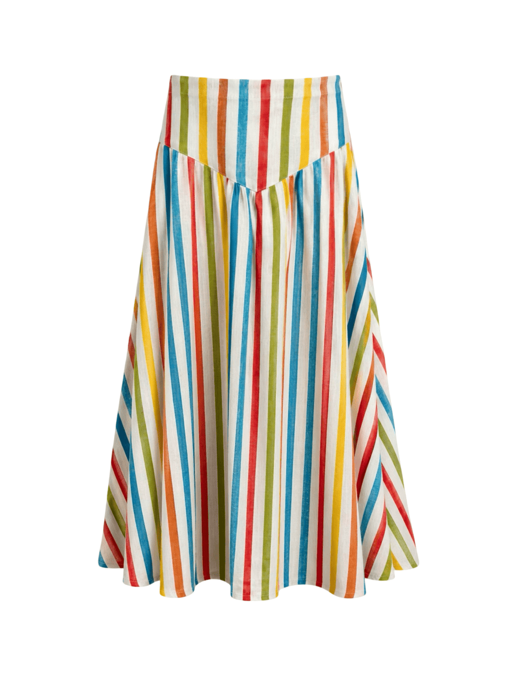 Colorful Stripes Snatched Skirt