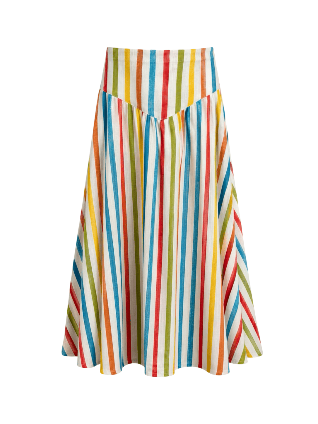 Colorful Stripes Snatched Skirt