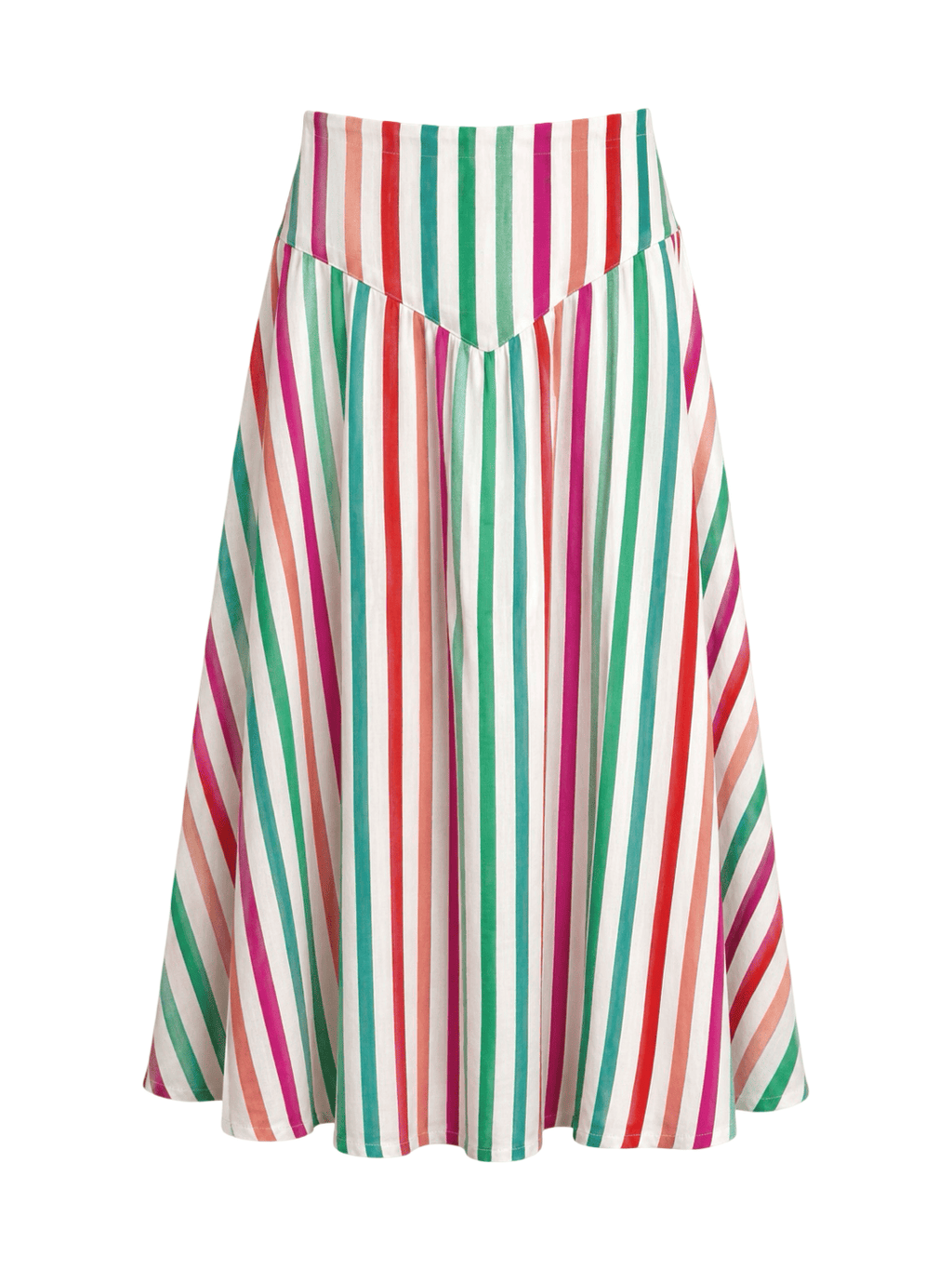 Colorful Stripes Snatched Skirt