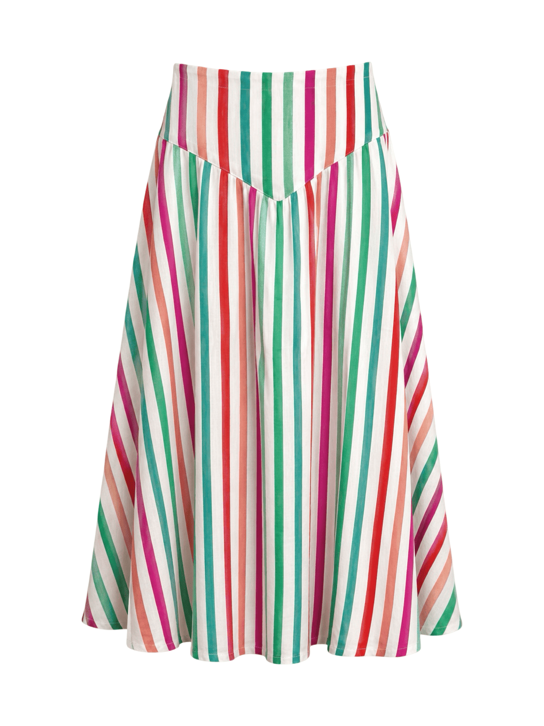 Colorful Stripes Snatched Skirt