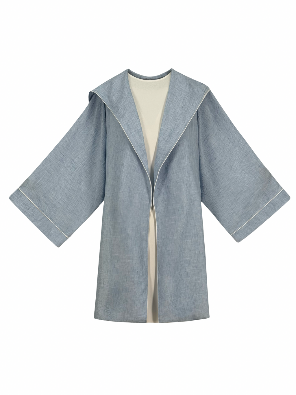 Hooded Trimmed Set Kimono