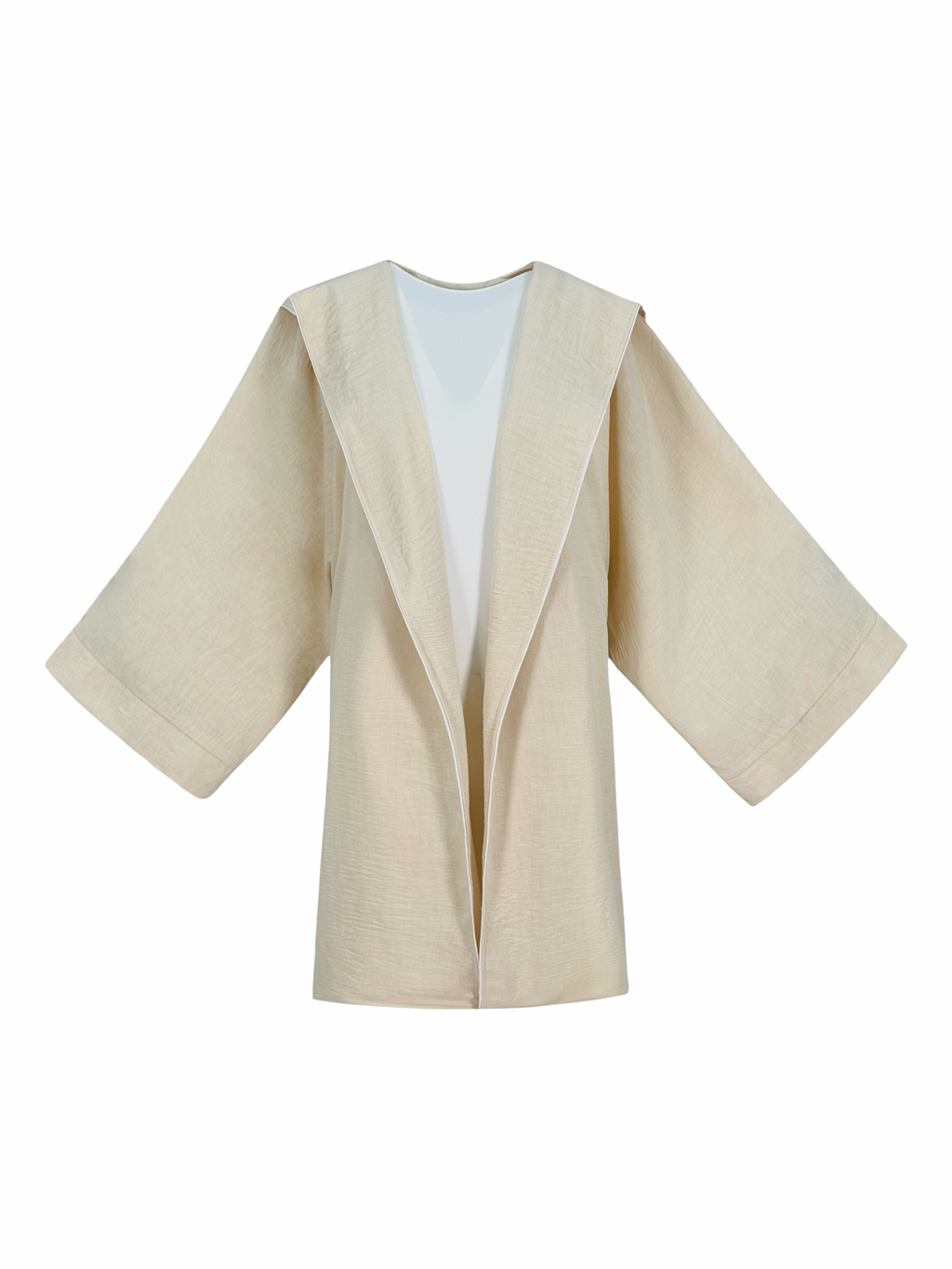 Hooded Trimmed Set Kimono