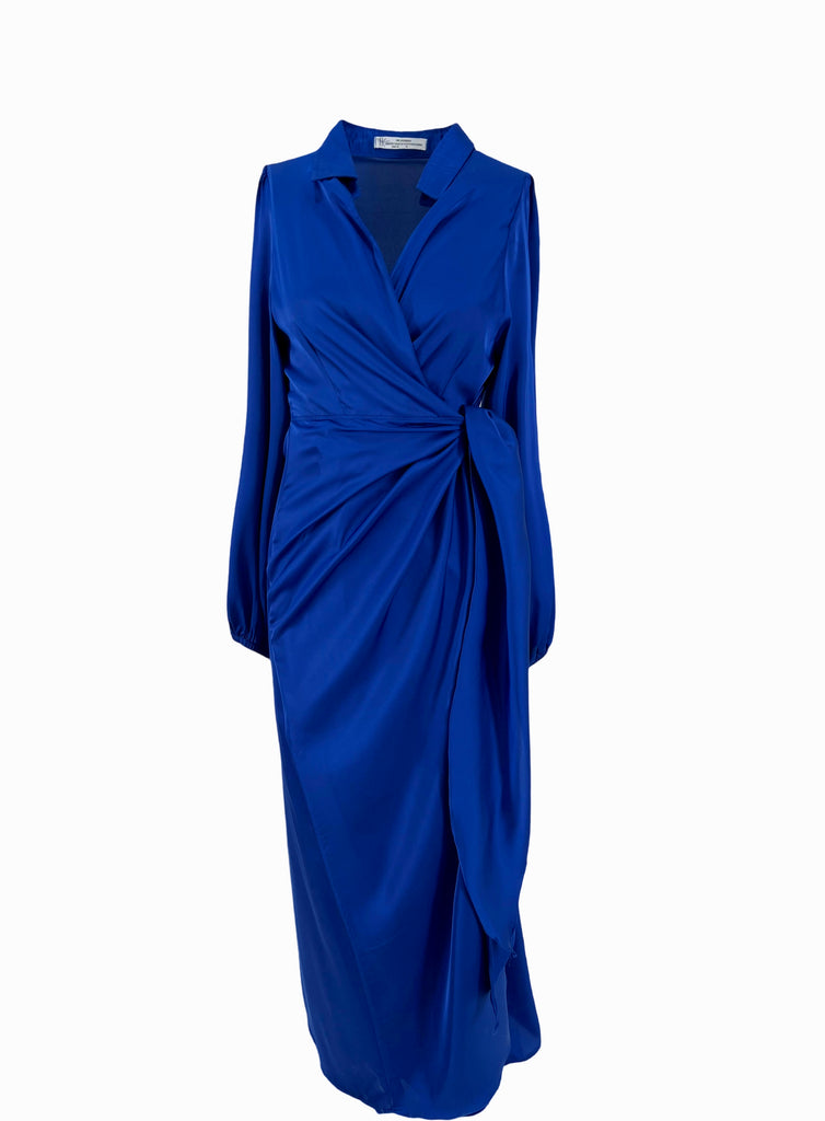 New Silky Cardress Dress Royal Blue