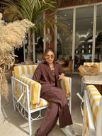Soft Stripe Linen Set Pants