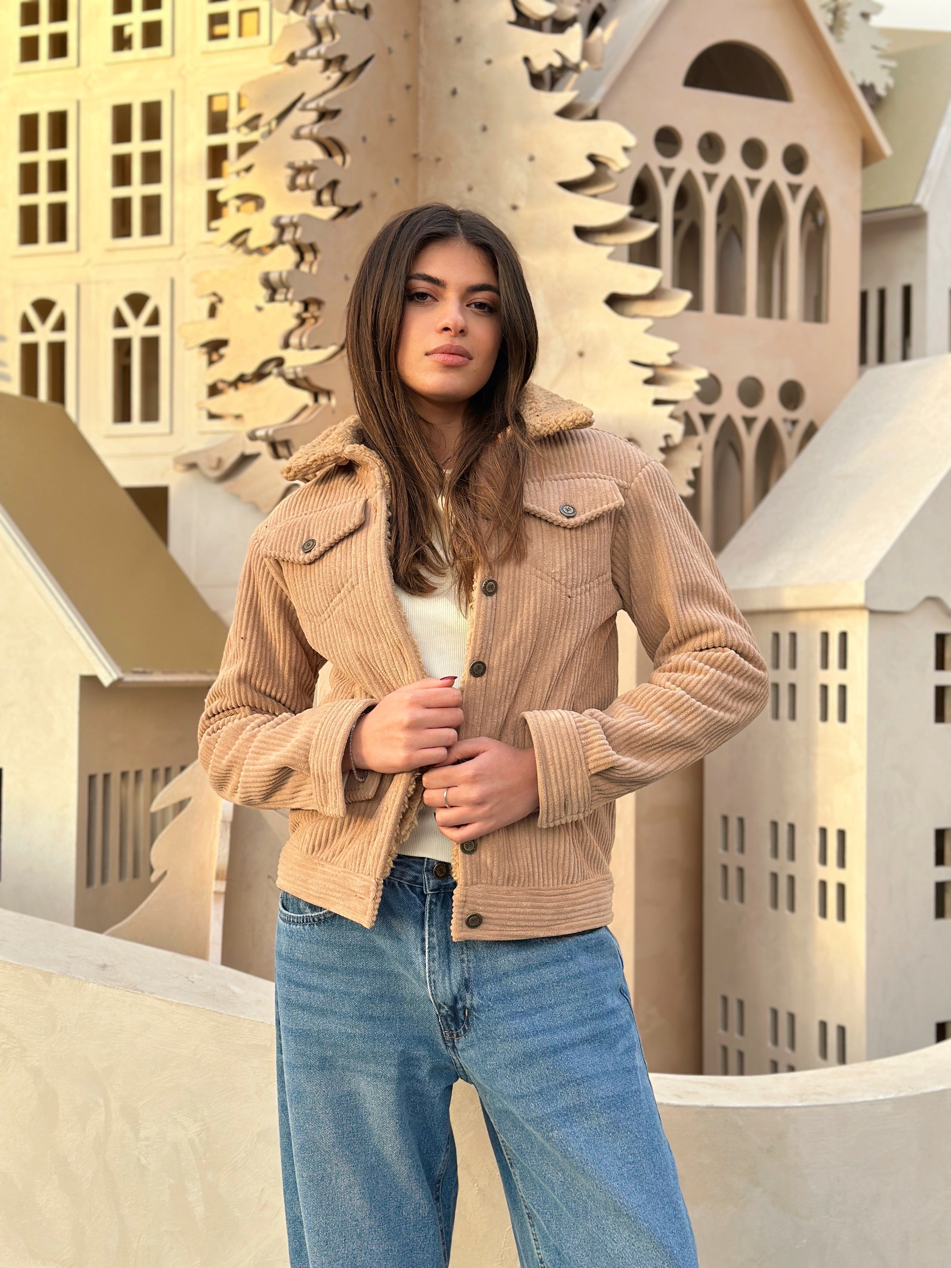 Furry Corduroy Heavy Jacket