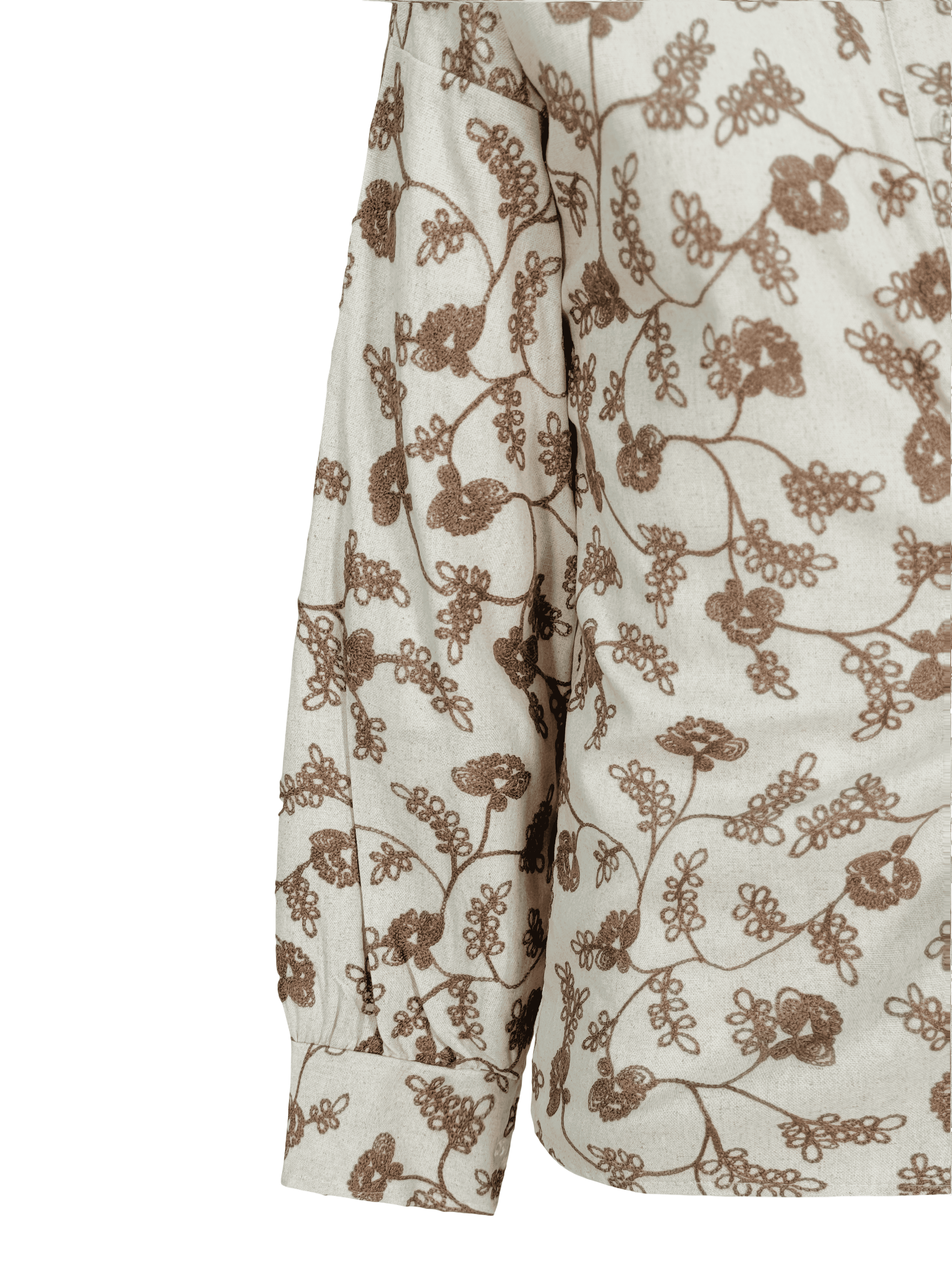 Embroidered Wrap Shirt