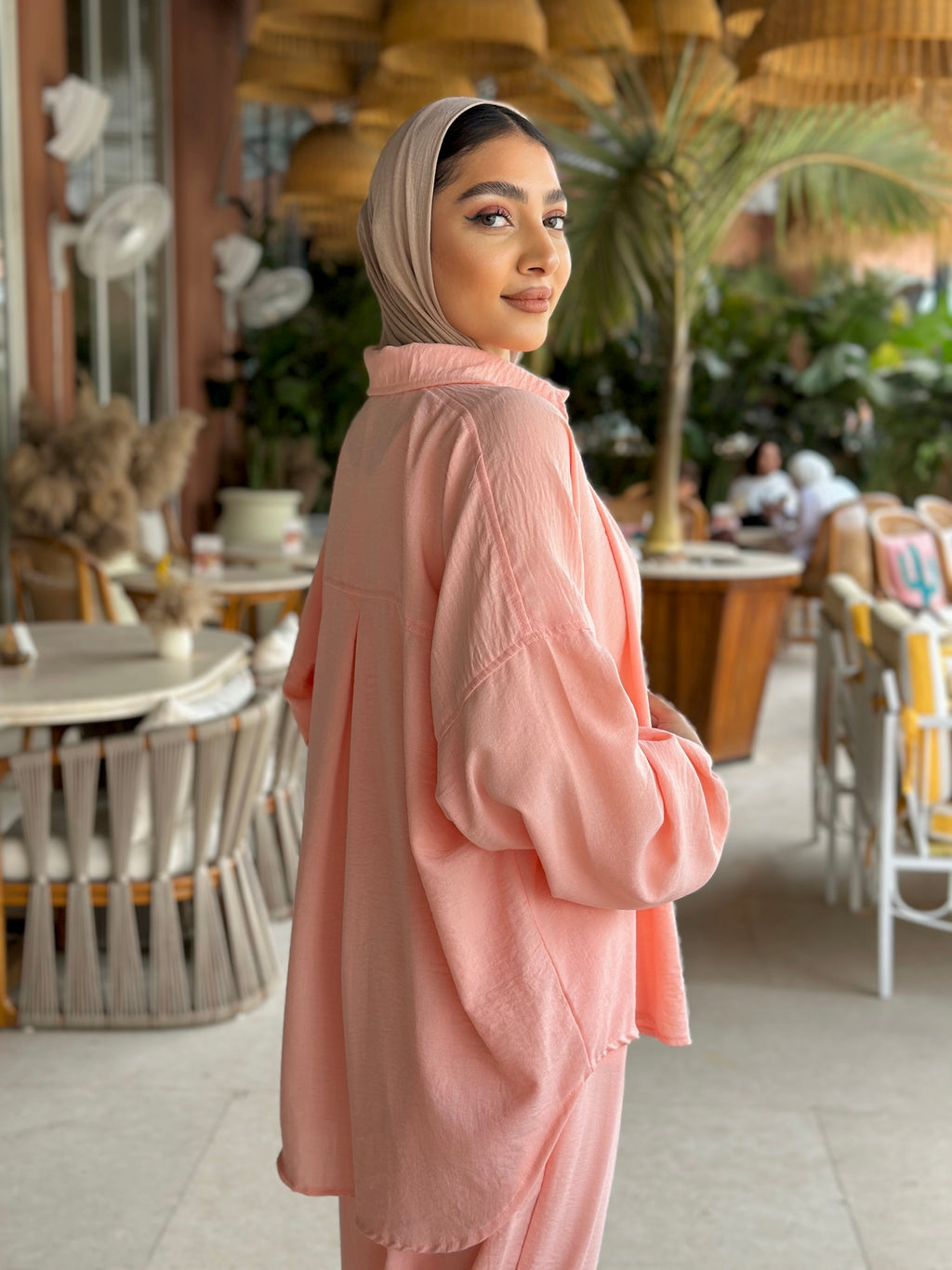 Oversized Linen Set Shirt