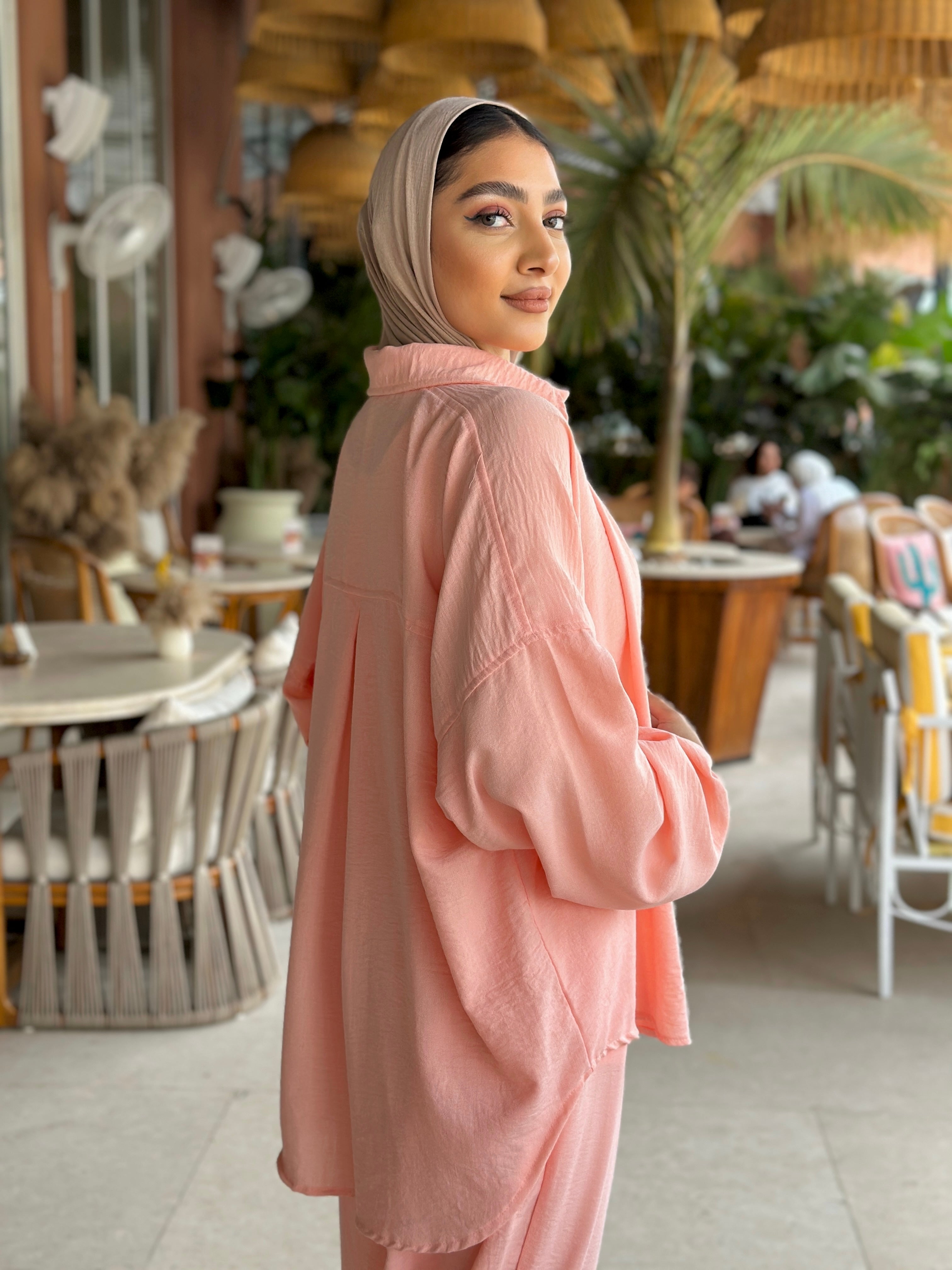 Oversized Linen Set Shirt