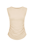 Double layer Snatched Sleeveless Basic